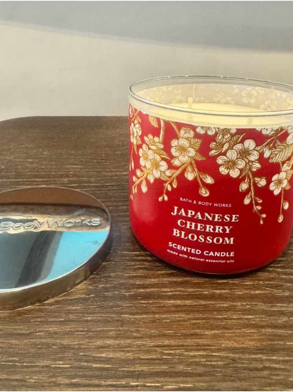 Bath & Body Works Japanese Cherry Blossom Candle - Red and Gold